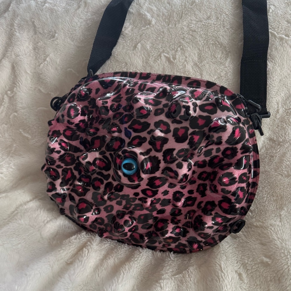 Leopard Print Pink Shoulder Bag